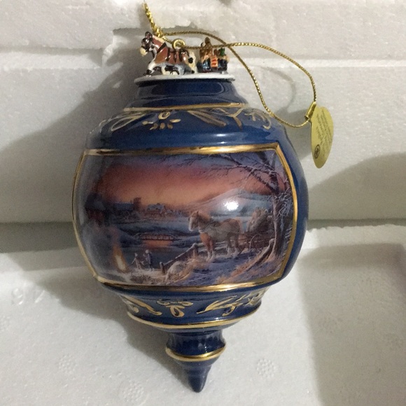 💥CHARITY SALE Terry Redlin Vintage Bradford Exchange Christmas Baubles - Picture 6 of 13